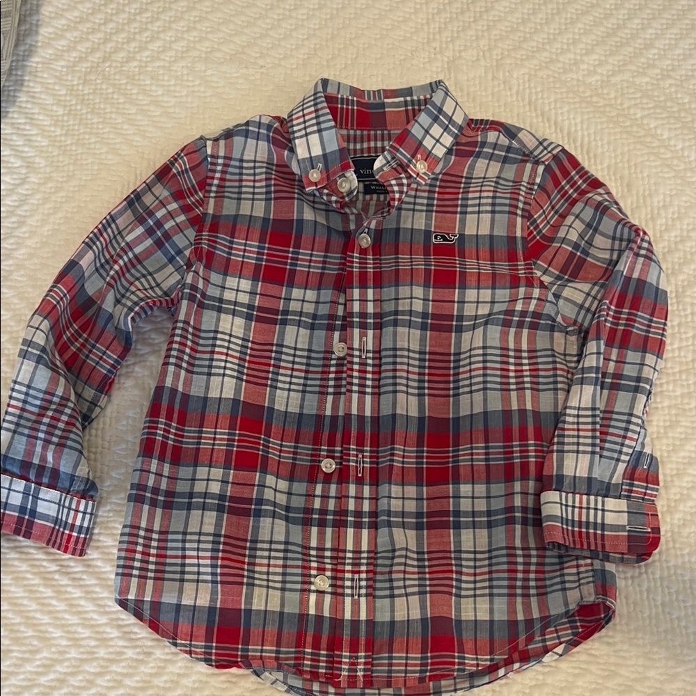 Vineyard Vines Kids Plaid Button-Down Shirt 3T